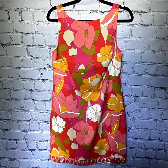 *SOLD* Trina Turk Floral Dress With Tassels - Picture 1 of 11